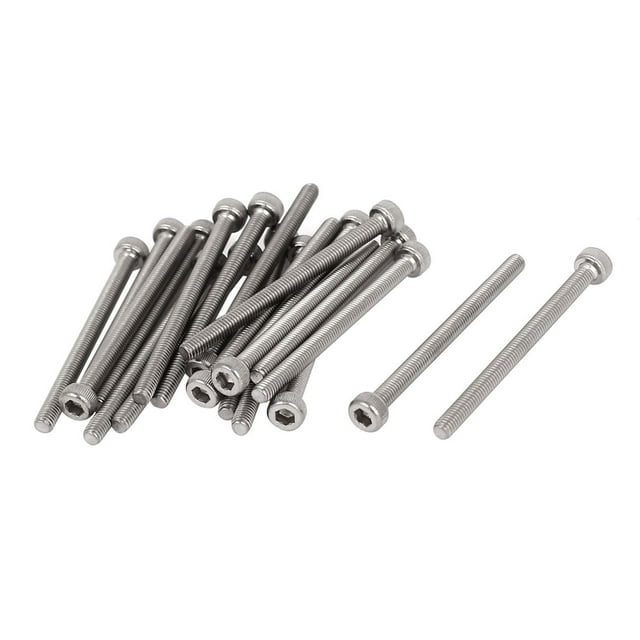 Tornillos de cabeza hexagonal de acero inoxidable M3x40mm con paso de 0.5mm, 20 piezas