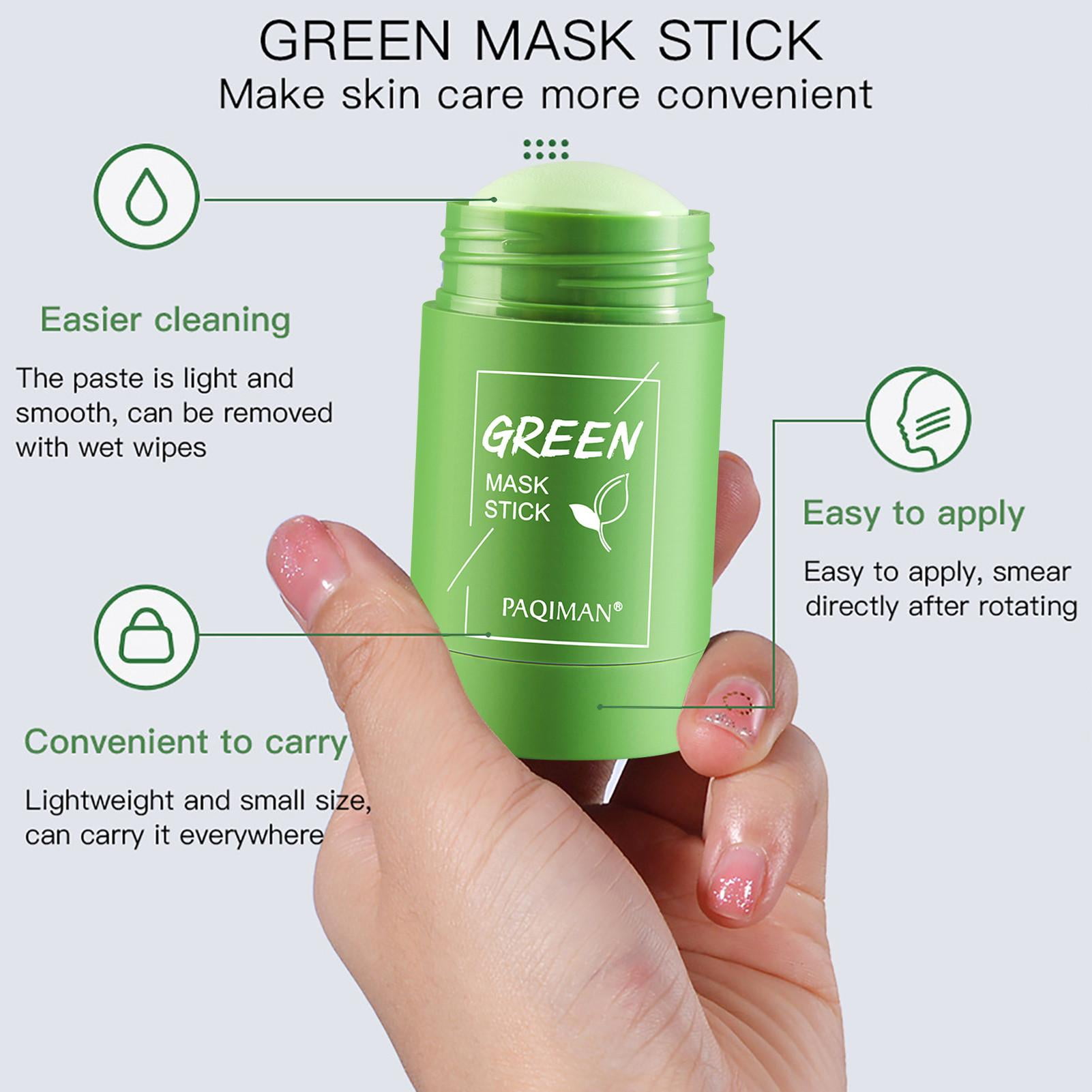 Green Mask Stick, Green Tea Purifying Clay Stick Mask, Natural Face  Moisturizes Oil Control, Soften Dead Cuticle Cells, Deeply Cleanse Pores 