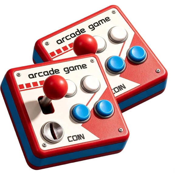 1 Pack Arcade Switch Plate Cover, Retro Joystick Wall Panel with Clicky Buttons, Game Room Decor for Bedroom Man Cave Office