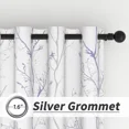 thumbnail image 5 of Lfeey Blackout Curtains Purple Grey Tree Branch Printed Thermal Curtains for Bedroom Windows, Grommet Top Drapes, 52"W x 63"L, 2 Panels, 5 of 7