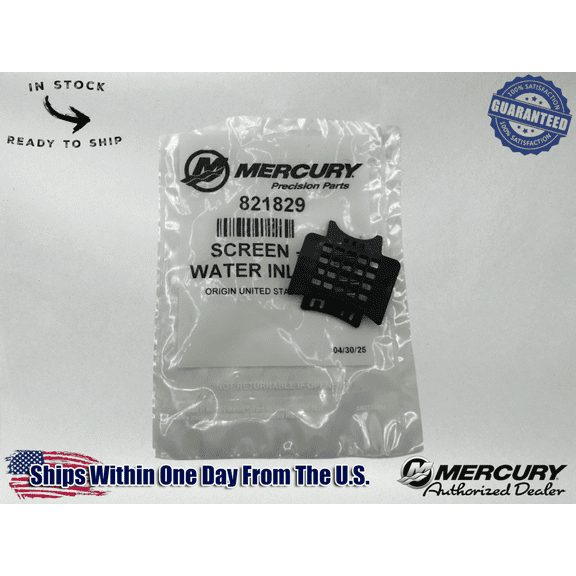 Mercury Genuine OEM Authentic Water Inlet Screen, 821829