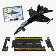 Hot Wings F-18 Black Collectible Plane with Connectible Runway