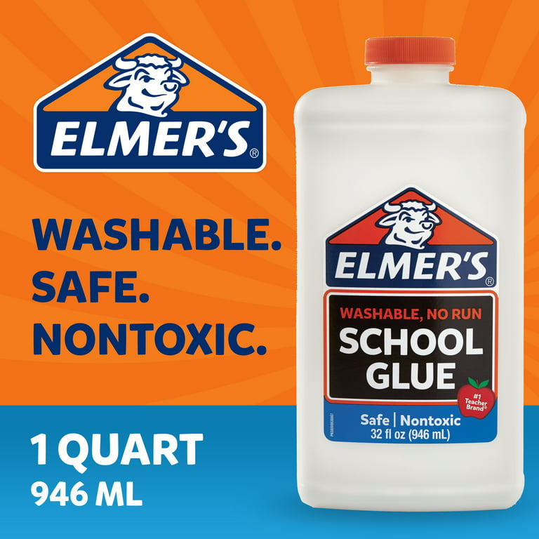 Elmer's Washable No-Run School Glue, 4 oz (Pack of 4)
