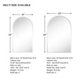 thumbnail image 6 of TEHOME White Frameless Arch Recess & Surface Mount Cabinet with Mirror for Bathroom, 30'' H x 20'' W, 6 of 12