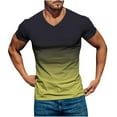 thumbnail image 2 of ZCFZJW Mens Casual 3D Printing T-Shirts Big and Tall Regular Fit Graphic Tee Shirts Summer Short Sleeve Trendy V Neck Pullover Tshirt Tops Z06-Green XXXL, 2 of 5