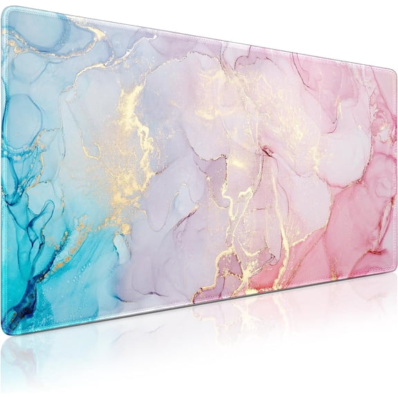 Gaming Mouse Pad,Qomolama Large Mouse Pad(35.4×15.7in) Extended Desk Mat,Keyboard and Mouse Pad,Mousepad with Stitched Edges,Non-Slip Desk Pad,Waterproof Mouse Pads for Home Office Gaming Working