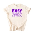 thumbnail image 2 of Easy Tiger Shirt for Women & Teens Trendy Purple Easy Text with Running Tiger Graphic Tee Ivory Shirt Adult Medium, 2 of 4