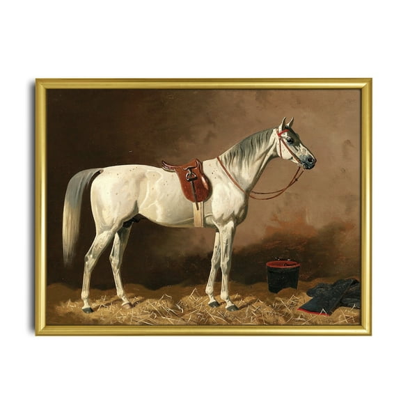 Vintage Horse Poster Antique Equestrian, Moody Farmhouse Decor Home Decor, 8x12 UNFRAMED