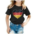 thumbnail image 1 of WEAIXIMIUNG Excision Enfant Drapeau d'Allemagne Imprimé Manches Courtes Col Rond T-Shirt Floral Tendance Mode Chemise de Base Hauts, 1 of 4