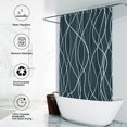 thumbnail image 4 of Dark Grey and White Striped Fabric Shower Curtain for Bathroom with 8 Hooks, Shower Curtains for Bathroom Decoration 36x72 Inch with Hooks Weighted Hem,Waterproof Bath Accessories Hotel Style, 4 of 6