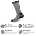 thumbnail image 2 of Men's Heavy Cushion Wool Blend Hiking Outdoor Crew Socks with Moisture Wicking, 2 of 7