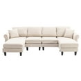 thumbnail image 6 of Luccalily Convertible Sectional Sofa Couch, 5 Seats U-Shaped Wide Reversible Couch Accent Sofa with Solid Golden Legs, Upholstered Accent Sofa Couches Wide Chaise Lounge for Living Room,, 6 of 13