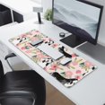 thumbnail image 2 of Long Mouse Pads for Desk,Husky and Pink Pioneer Flower Desk Mats on Top Of Desks, Desk Mouse Pad Extra Large with 3mm Non-Slip Base and Stitched Edge for Gaming,Office,Work,Home 31.5"x11.8", 2 of 6