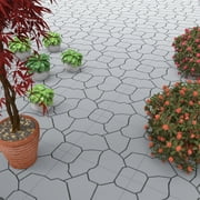 Pure Garden, Patio and Deck Tiles, Polypropylene, Set of 30, Stone Grey