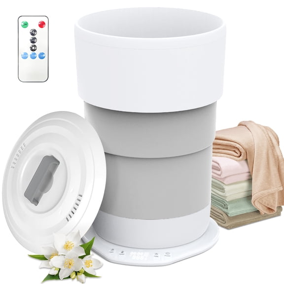 Towel Warmer for Bathroom, Large Foldable Heated Towel Warmer Bucket - Rapid Heating with Timer, One-Button Control, Auto Shut-Off Timer, Perfect for Home and Spa