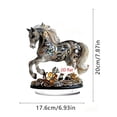 thumbnail image 4 of 2026 Year Of The Horse Acrylic Desktop Ornament With 2D Flat Art Design For Home Office Decoration, 4 of 7