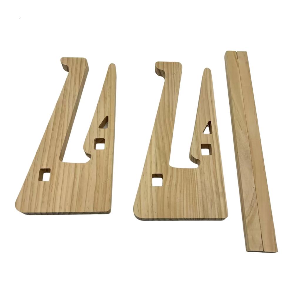 Tizuqe Space saving Essential Wood Laptop Stand Foldable Notebook Holder Rack