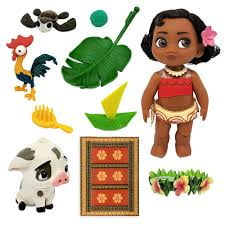 Disney Store Girl's Moana Animators' Collection Mini Doll Play Set