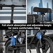 High-Performance Electric Scooter for Adults with Seat, 22MPH Top Speed, 48V 22.5Ah Long-Range Battery, Up to 55 Miles, Dual Suspension, Foldable Design & Cargo Basket
