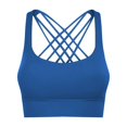 thumbnail image 1 of Top deportivo con tirantes cruzados para mujer, Top deportivo con realce para Yoga, sujetador corto de gimnasia, Fitness, deporte, transpirables, 1 of 5