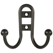 Mainstays, Double Hook Bronze Metal Hook, Mounting Hardware Included, 10 lb Limit