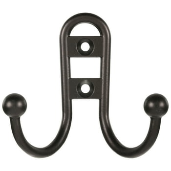 Mainstays, Double-Hook Bronze Hoop Coat Hook, ing Hardware Included, 1 Hoop Hook, 10 lb Limit