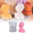 thumbnail image 2 of 3d Blindfolded Girl Candle Molds Silicone Diy Candles Making Craft Mould, 2 of 5