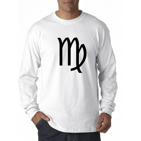Virgo Sign - Trendy USA 953 - Unisex Long-Sleeve T-Shirt Virgo Symbol Zodiac Sign The Maiden 3XL White