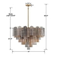 thumbnail image 5 of Crystorama Addis 16 Light Aged Brass Chandelier - 32"W x 21.5"H x 32"D, 5 of 10