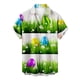 thumbnail image 3 of Camisa de Pascua feliz 2024 para hombre, divertida camiseta hawaiana con estampado de conejo, blusa de talla grande con solapa y botones de manga corta, 3 of 5