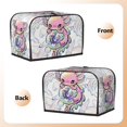 thumbnail image 2 of Funda para tostadora de 2 rebanadas con diseño de axolotl de Kawaii, funda protectora contra el polvo y las huellas dactilares para pan, funda de poliéster, fundas para pequeños electrodomésticos de, 2 of 6