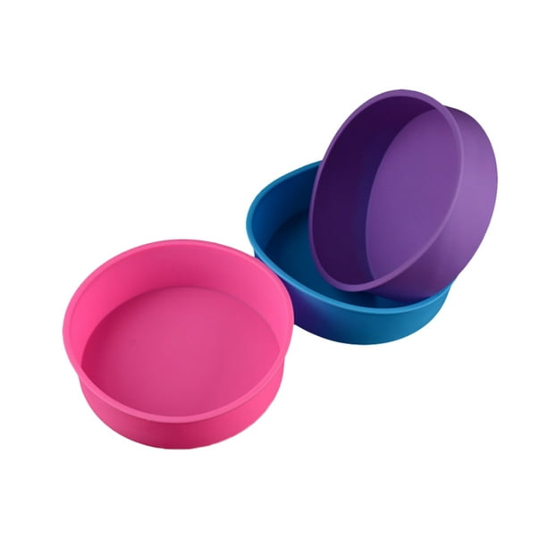 Molde para hornear de silicona para hornear, pequeño y redondo, molde para hornear, sin BPA, molde para hornear antiadherente (pequeño, color aleatorio)