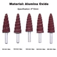 thumbnail image 3 of Mixiflor 40 piezas de papel de lija abrasivo en forma de cono, ruedas de aleta de vástago de 1/4 de pulgada, grano 80/120/180/240/320, óxido de aluminio para eliminar el óxido, desbarbar y pulir, 3 of 5