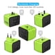 thumbnail image 3 of Adaptador de corriente universal para viajes internacionales con cargador de pared inteligente de alta velocidad 2.4A 4xUSB, adaptador europeo, adaptadores de enchufes de salida de CA en todo el, 3 of 6