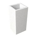 thumbnail image 5 of LeisureMod Terra Fiberstone and MGO Clay Planter, Mid-Century Modern Tall Square Planter Pot for Indoor and Outdoor (Dotted White, 24 Inch), 5 of 7
