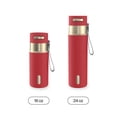 thumbnail image 6 of Contigo 24 oz Stainless Steel Leak-Proof Insulated Water Bottle with Carry Strap, Red/Champagne, 6 of 8