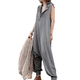 thumbnail image 2 of Mono con Botones y Capucha para Mujer, Sin Mangas, con Bolsillos Gris M, 2 of 6