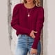 thumbnail image 4 of Puntoco Suéter e Invierno para Mujer Casual Cuello Redondo Blusa Tejida Manga Larga Tops sólidos Suéteres Liquidación de Navidad Puntoco Puntoco-4819, 4 of 9