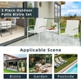 thumbnail image 4 of JAMFLY 3 Pieces Patio Bistro Set, Outdoor Small Patio Furniture Set with 2 Chairs and Table, Sturdy & Comfortable Patio Furniture Set for Balcony, Porch, Yard, Garden, White, 4 of 7