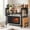 Multifunctional-Black, variant on NUBILY Expandable Microwave Stand-2 Tier Metal Kitchen Countertop Organizer with 6 Hooks,Bakers Rack,Microwave Oven Rack,55lbs Weight Capacity,Black