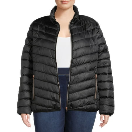 Big Chill Women's Plus Size Packable Puffer Jacket