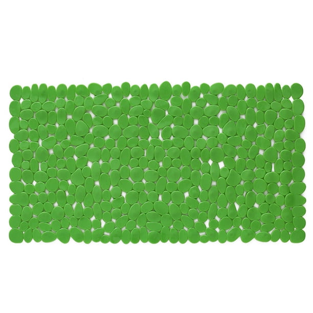 Ounissouiy Alfombrilla antideslizante para baño, ducha de baño, almohadilla de PVC para baño con ventosas, alfombrilla antideslizante para Juegos de accesorios de baño verde