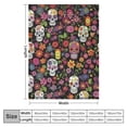 thumbnail image 4 of RUIYC Flannel Throw Blanket, Skulls Blanket Home Decor Perfect for Bed and Sofa Blankets for All Season Durable Couch Blankets White, 4 of 6