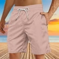 thumbnail image 2 of VSSSJ Mens Casual Swim Shorts Elastic Waist Summer Beach Shorts Loose Drawstring Lightweight Quick Dry Athletic Board Shorts with Pockets Pink XXXXL, 2 of 4