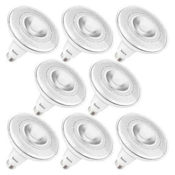 8 Pack PAR38 LED Flood Light Outdoor Bulb, Waterproof Bright Dimmable 13W=100W, 5000K Daylight, 1050lm, E26 Base UL Listed