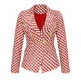 thumbnail image 4 of Vedolay Tops for Women Women's Casual Fashion Front Open Solid Color Lapel Suit Jacket with Pockets,Red S, 4 of 5