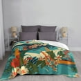 thumbnail image 6 of XMXT Flannel Throw Blanket for Couch, Hawaiian Surf Illustration Bed Sofa Decor Blankets for Home Bedroom, 40 x 30 inches, 6 of 9