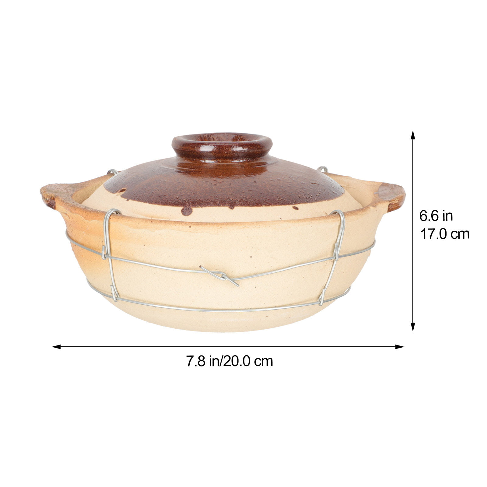 Pottery clay pot for cooking. Handmade. Red clay casserole 304.32fl.oz  9000ml.