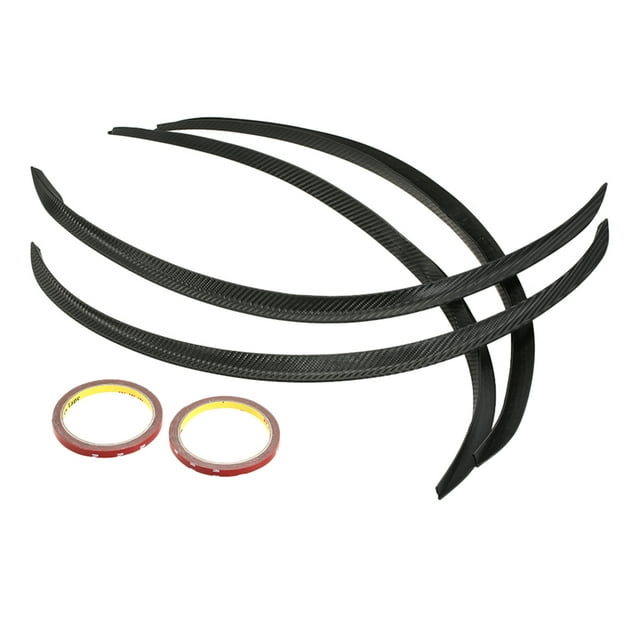 Tira de labios embellecedora de arco de cejas para rueda de coche de fibra de carbono 4 Uds.