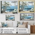 thumbnail image 4 of Designart "To The Coastal windows Windows painting IV" Nautical & Beach Floater Framed Wall Decor, 4 of 7